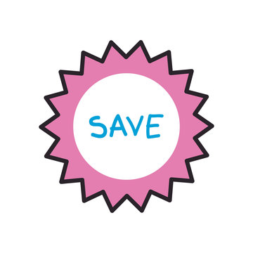 save stamp fill style icon vector design