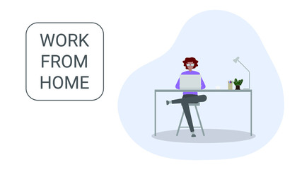 People sitting and working with a notebook. Work from home during the coronavirus outbreak. stay at home and social distancing to avoid virus pandemic spreading.