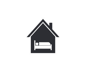 Stay home icon. Vector illustration, flat design.