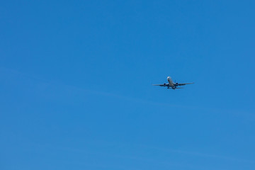 airplane in sky travel concept