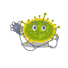 Fototapeta premium insthoviricetes in doctor cartoon character with tools