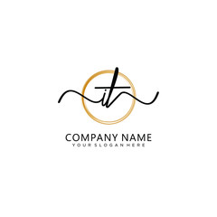 IT initial Handwriting logo vector templates