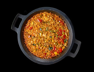 arroz en verduras