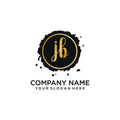 JB initial Handwriting logo vector templates