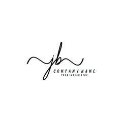 JB initial Handwriting logo vector templates