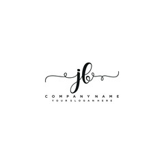 JB initial Handwriting logo vector templates