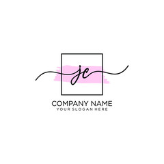 JC initial Handwriting logo vector templates