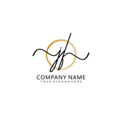 JF initial Handwriting logo vector templates