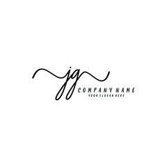 Fototapeta premium JG initial Handwriting logo vector templates
