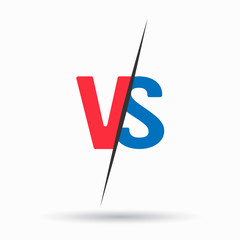 Obraz na płótnie Canvas VS versus letters vector logo icon isolated on white background