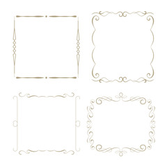 Retro Vintage Calligraphic Ornate Frames Collection