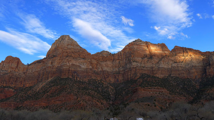 Beuatiful mountains at Zion National Park in Utah - travel photography