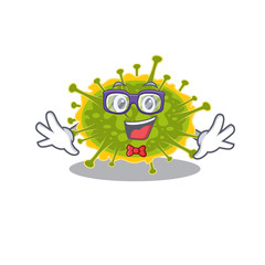 Mascot design style of geek insthoviricetes with glasses