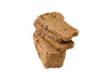 yeast-free bread isolated on white background