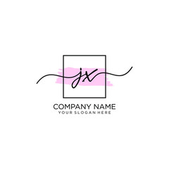 JX initial Handwriting logo vector templates