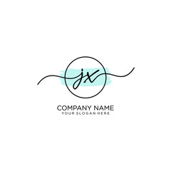 JX initial Handwriting logo vector templates