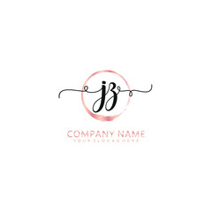 JZ initial Handwriting logo vector templates