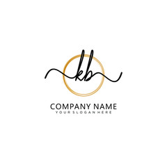 KB initial Handwriting logo vector templates