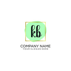 KB initial Handwriting logo vector templates
