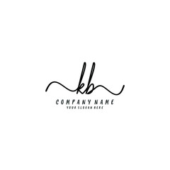 KB initial Handwriting logo vector templates