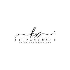 KX initial Handwriting logo vector templates