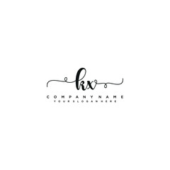 KX initial Handwriting logo vector templates