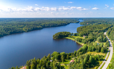 Fototapeta na wymiar Aerial view of Finland. in summer.