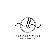 LL initial Handwriting logo vector templates