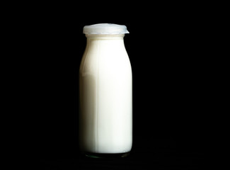 Bottle of pure white milk with no name