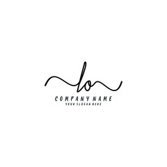 LO initial Handwriting logo vector templates