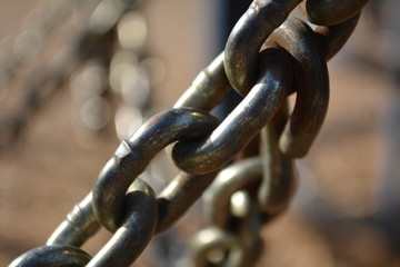 close up of a chain