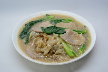 Fried noodle with pork and broccoli noodle Thai style