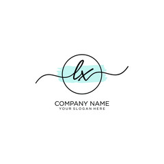 L initial Handwriting logo vector templates