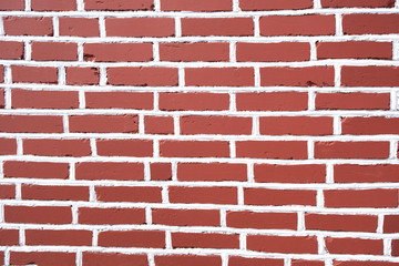 red and white brick wall