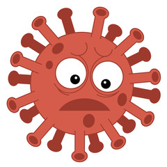 cartoon scene with corona virus and prevention - illustration