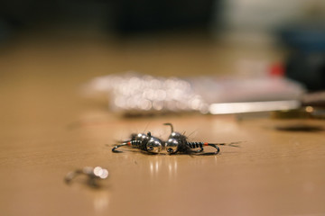 Fly Tying nymphs for fly fishing 