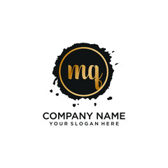 Fototapeta premium MQ initial Handwriting logo vector templates