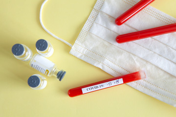 World coronavirus epidemic concept. Pandemic COVID-19, 2019-nKoV. Coronavirus vaccine testing....