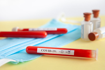 World coronavirus epidemic concept. Pandemic COVID-19, 2019-nKoV. Coronavirus vaccine testing....