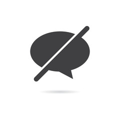 Vector Isolated Chat Off Icon
