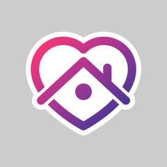 Vector Stay Home Sign Illustration