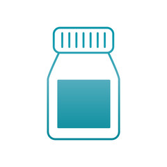 test bottle icon, gradient style