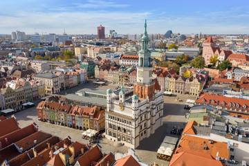 Poznań Stary rynek z drona
