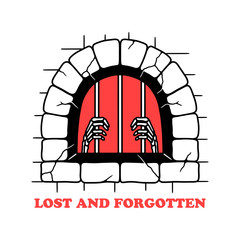 LOST AND FORGOTTEN SKELETON COLOR WHITE BACKGROUND