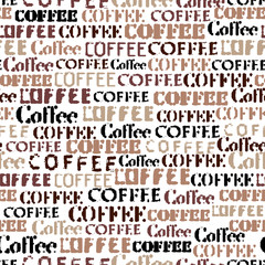 Coffee. Abstract coffee pattern. Seamless image