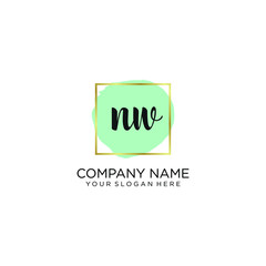 NW initial Handwriting logo vector templates