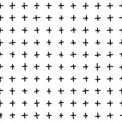 Plus sign or cross hand-drawn seamless pattern