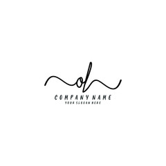 OL initial Handwriting logo vector templates