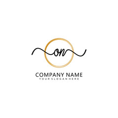 ON initial Handwriting logo vector templates