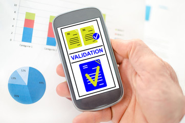 Validation concept on a smartphone